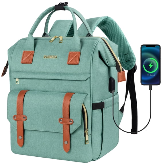 UKEIN Laptop Backpack for Women Teacher Backpack 17.3 inch Womens Work Backpack Waterproof Anti-Theft Travel Collage Backpack with USB Charging Port