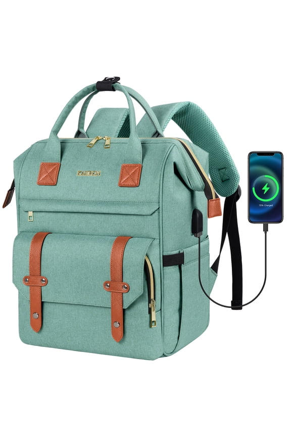 Laptop Backpack for Women Teacher Backpack 17.3 inch Womens Work Backpack Waterproof Anti-Theft Travel Collage Backpack with USB Charging Port