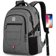 UKEIN Laptop Backpack with USB Charging Port Water Resistant Travel Work Business Laptop Backpack for Men