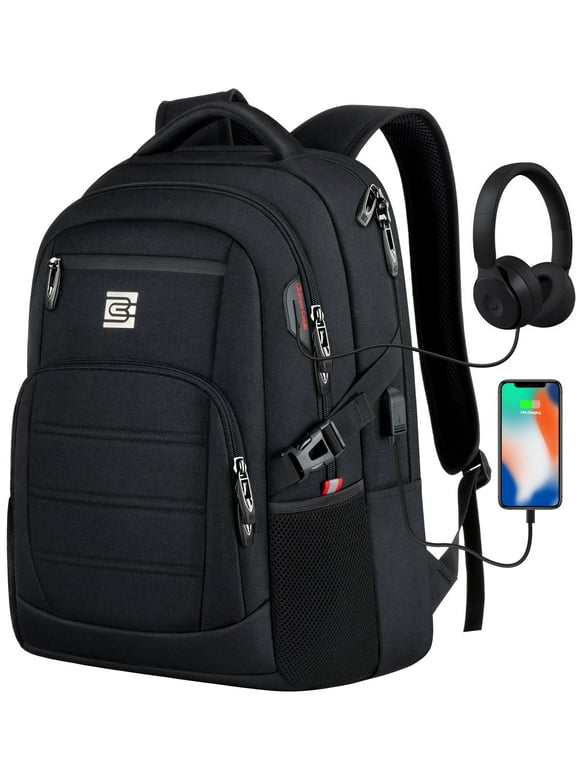 UKEIN Laptop Backpack with USB Charging Port Water Resistant Backpacks for Adults Work Business Laptop Backpack for Men
