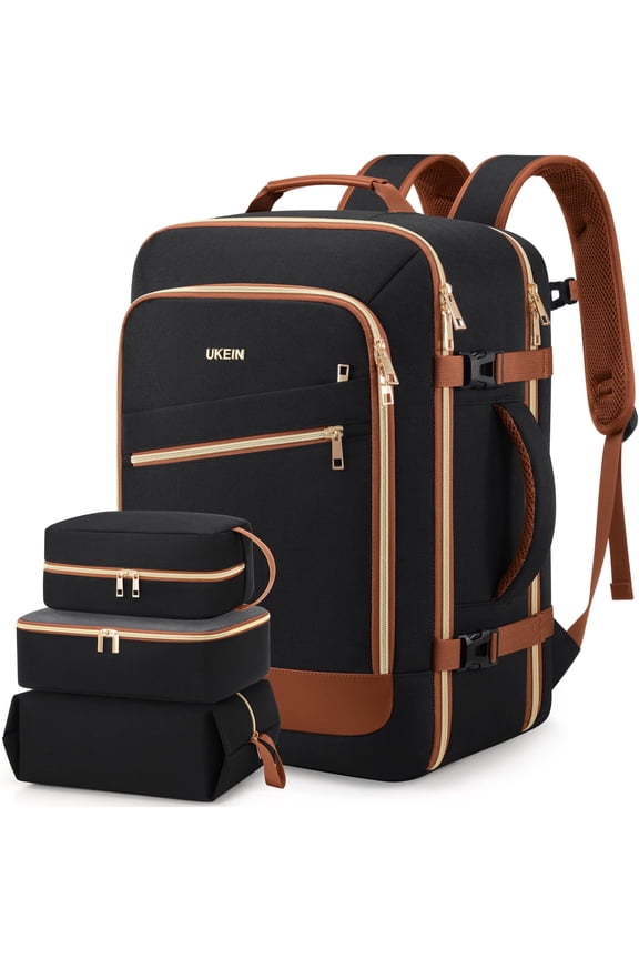 Travel Backpack for Women Carry on Backpack Flight Approved 40L Personal Item Backpack Water Proof Backpack with Packing Cubes and Shoe Pocket