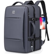 UKEIN Travel Backpack with USB Charging Port 40L Expandable 17 Inch Carry On Backpack Water-resistant Work Business Laptop Backpack for Men