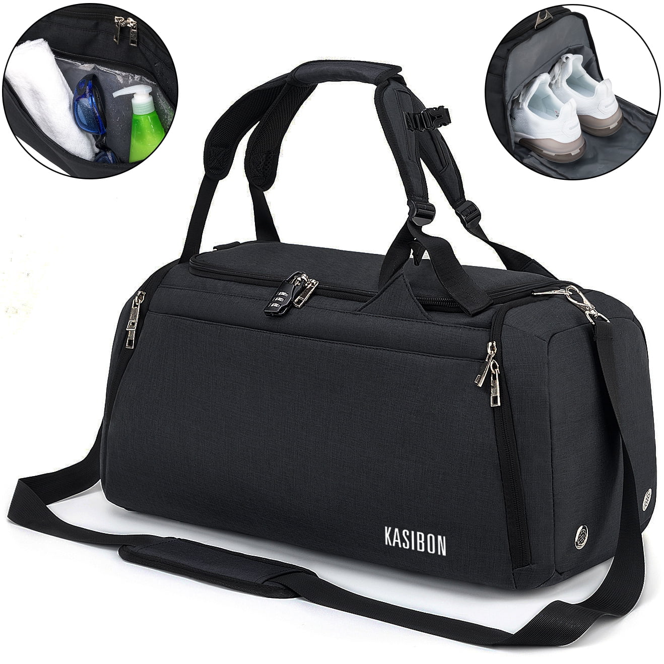 UKEIN Gym Bag for Men Sports Duffel Bags for Travel 42L Waterproof Gym Duffle Bags for Men with Shoe Compartment and Wet Pocket