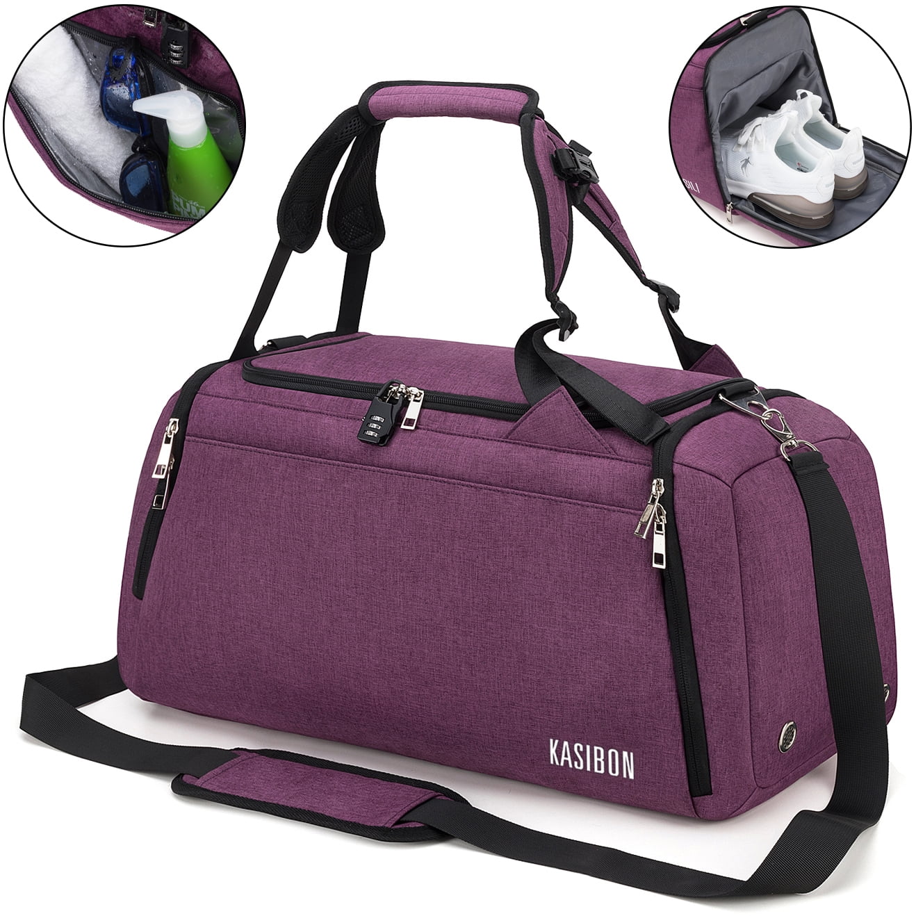 UKEIN Gym Bag for Men Sports Duffel Bags for Travel 42L Waterproof Gym Duffle Bags for Men with Shoe Compartment and Wet Pocket
