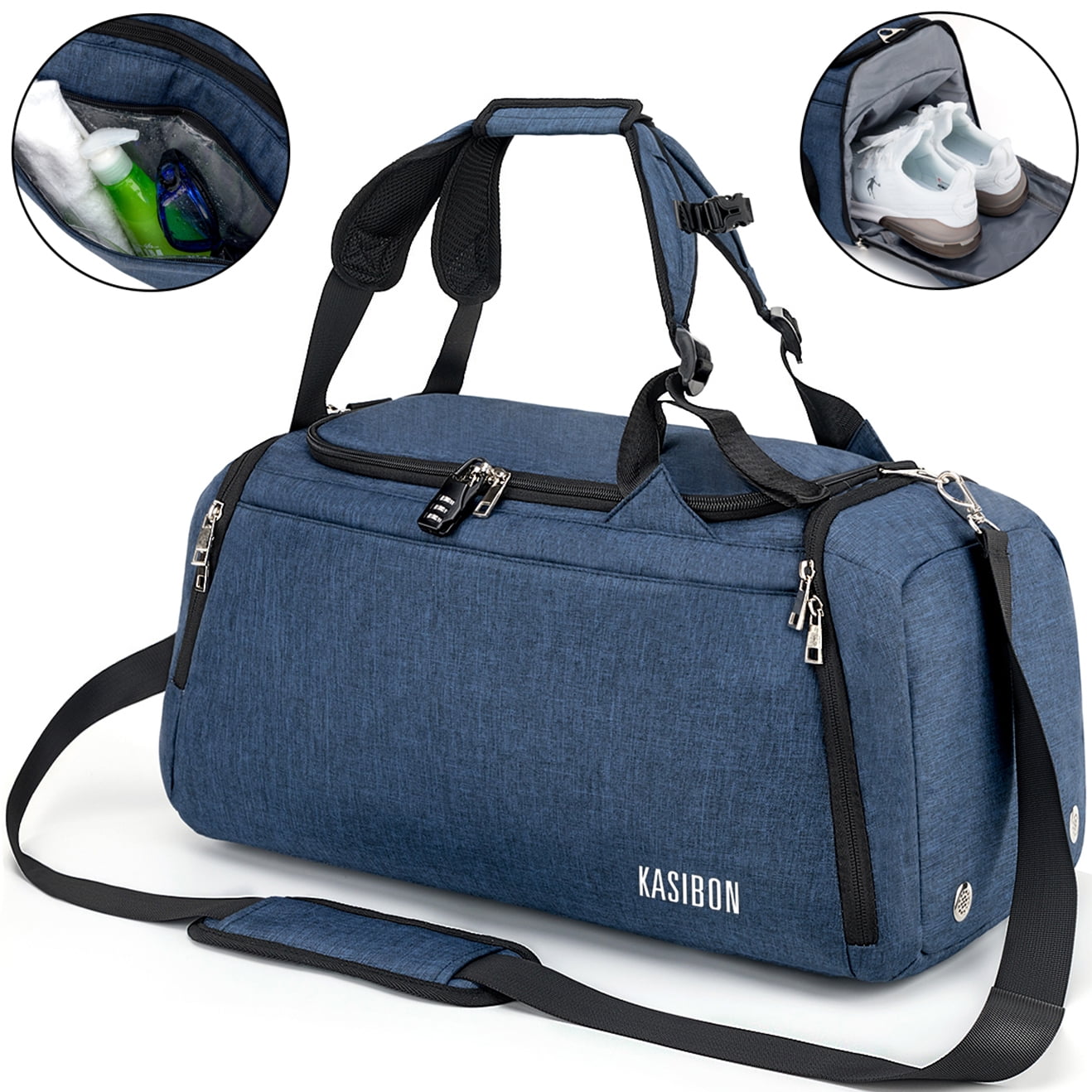 UKEIN Gym Bag for Men Sports Duffel Bags for Travel 42L Waterproof Gym Duffle Bags for Men with Shoe Compartment and Wet Pocket