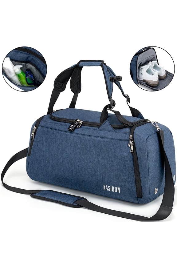 Gym Bag for Men Sports Duffel Bags for Travel 42L Waterproof Gym Duffle Bags for Men with Shoe Compartment and Wet Pocket