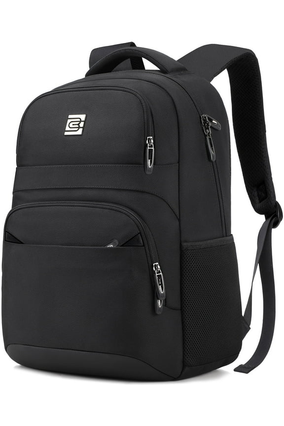 Laptop Backpack Water Resistant Backpacks for Adults Anti Theft Business Backpacks with Laptop Compartment Bookbag for Men - Black