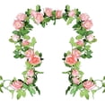 thumbnail image 1 of UKELER 2 Pack Artificial Flowers Garland Total 14FT Pink Rose Vines Hanging Flower for Home Garden Party Outdoor Ceremony Wedding Arch Floral Decor, 1 of 9