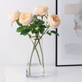 thumbnail image 1 of UKELER Artificial Roses 4 Pcs Real Touch Artificial Flowers Champagne Austin Rose Peony with Stem for Home Decor Flower Arrangement Wedding Party Decoration, 1 of 9