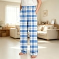 thumbnail image 1 of UKHCCC Boys Girls Plaid Lounge Pants, Relaxed Straight Leg Pull-On Kids Pants with Elastic Waist and Pockets, Ages 4-16 Casual Homewear, 1 of 7