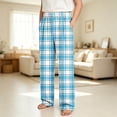 thumbnail image 1 of UKHCCC Boys Girls Plaid Lounge Pants, Relaxed Straight Leg Pull-On Kids Pants with Elastic Waist and Pockets, Ages 4-16 Casual Homewear, 1 of 7