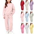 UKHCCC Boys and Girls Sweatsuit Set, Kids Cotton Crew Neck Sweatshirt ...