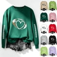 thumbnail image 1 of UKHCCC Game Day Sweatshirt for Women Football Heart Graphic Long Sleeve Crewneck Pullover Loose Casual Season Fan Apparel Tops S-2XL, 1 of 5