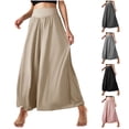 thumbnail image 1 of UKHCCC Wide Leg Pants for Women High Waist with Elastic Drapey Dance Trousers Flowy Boho Palazzo Yoga Lounge Casual Soft Chiffon Loose Fit Summer S-2XL, 1 of 8