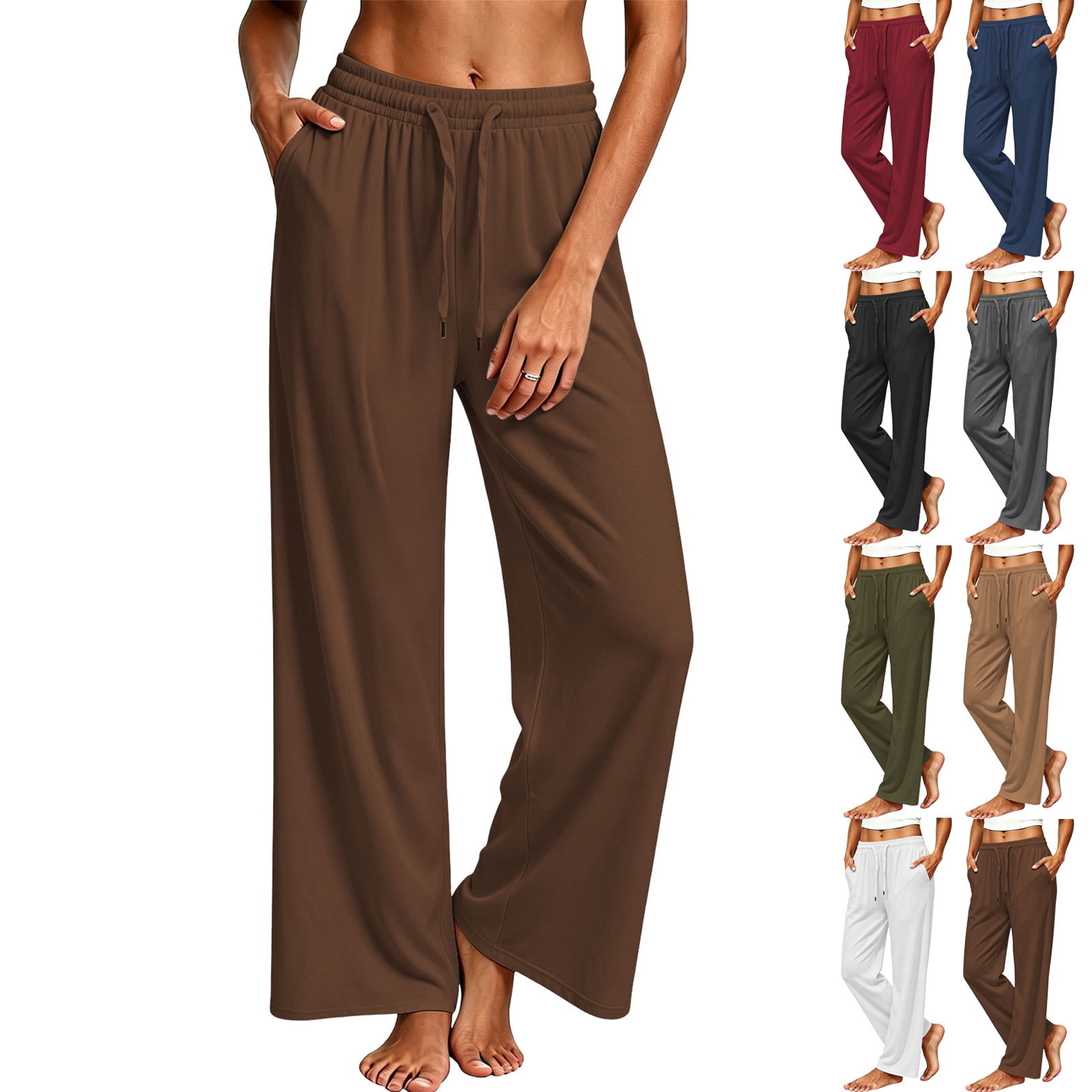 UKHCCC Yoga Pants for Women High Waisted with Pockets Relaxed Fit ...