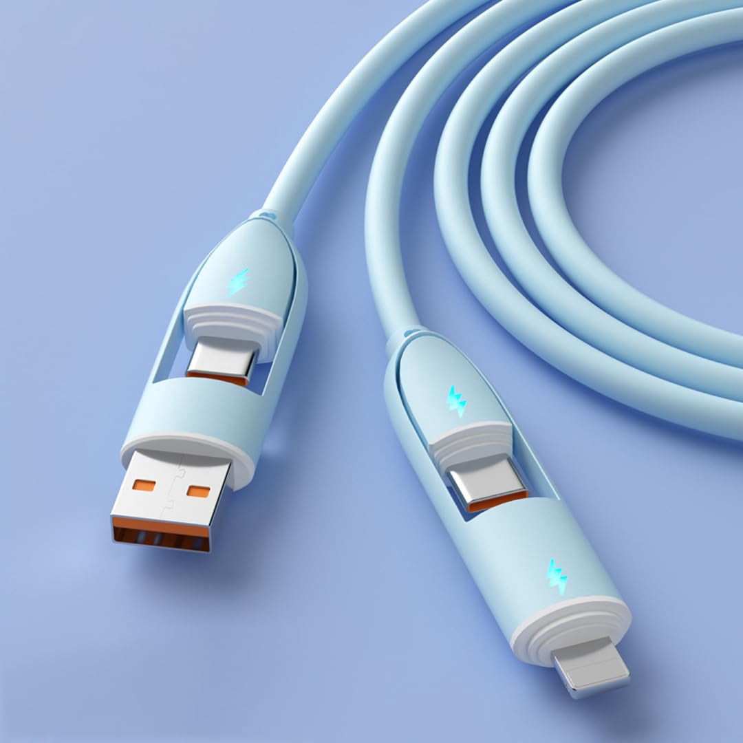 UKLL-3.3ft 4-in-1 USB C Cable 100W Fast Charging and Data Sync,Liquid ...