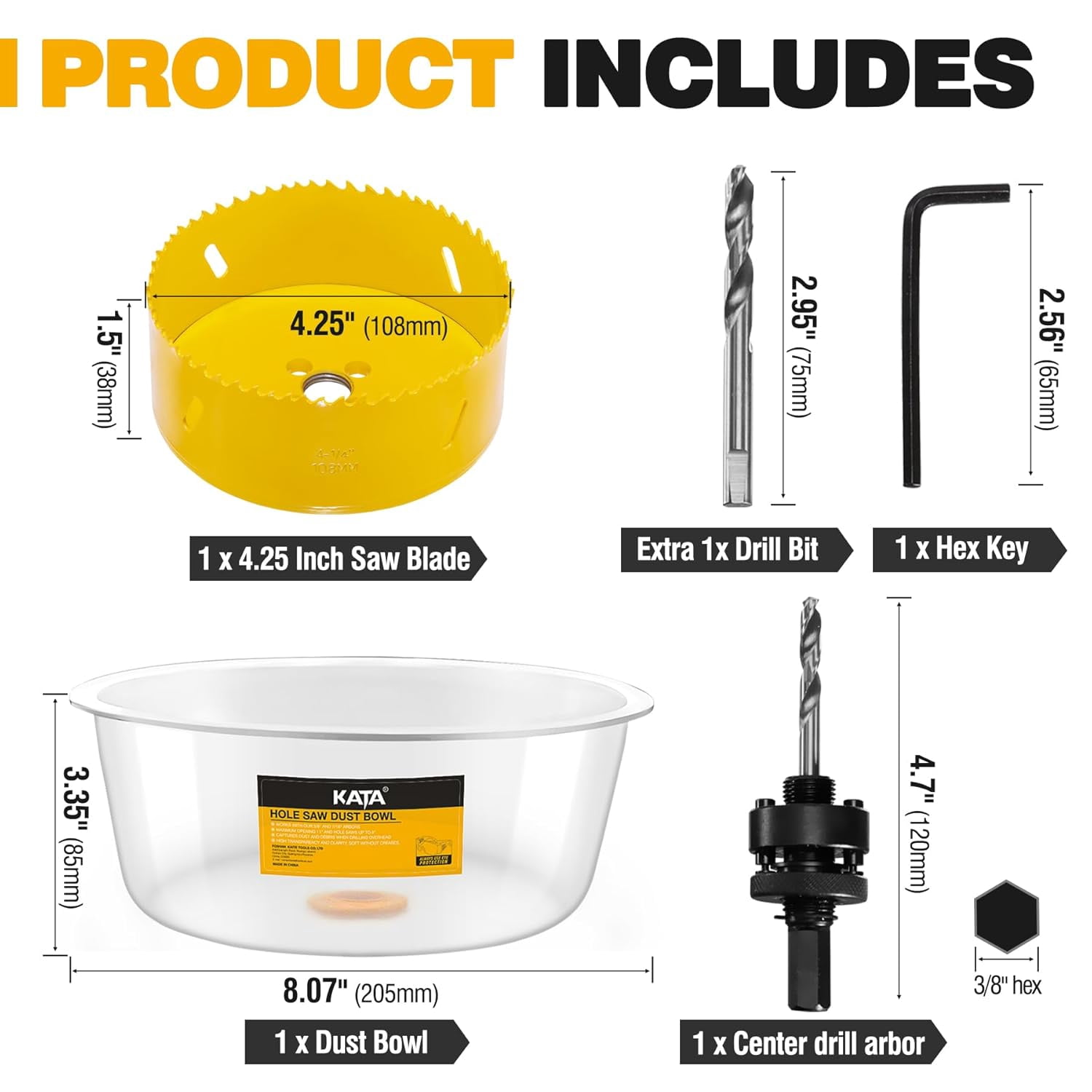 2-3/4 Inch (70mm) Hole Saw For Recessed Lights – 30mm Cutting Depth, HSS Bi-Metal Cutter For Wood, Drywall, Plastic & Soft Metal