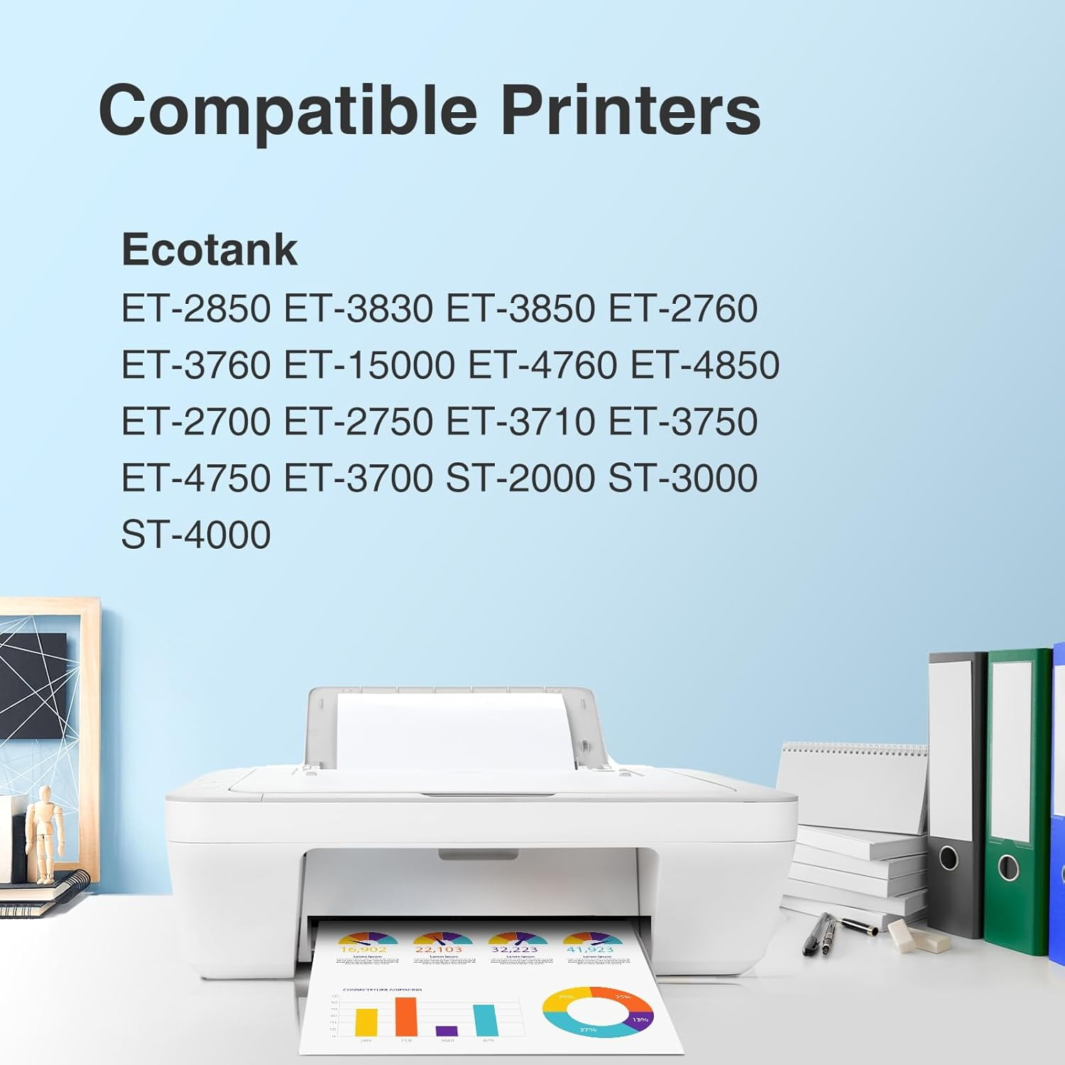 UKLL-Compatible 502 Ink Refill Bottles Replacement for 502 Ink Refill Bottles 4 Pack Use with Epson Printer ET-4850 ET-2850 ET-3850 ET-2750 ET-3750 ET-2760 ET-3760 ET-4760 Ink 502