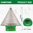 thumbnail image 1 of UKLL-Diamond Beveling Chamfer Bits - Diamond Tile Drill Bit 1-1/2"in x 5/8"-11 Thread Angle Grinder,Hole Saw Kit Cone Bit for Shaping Enlarging Cleaning Existing Holes of Granite Marble Porcelain, 1 of 4