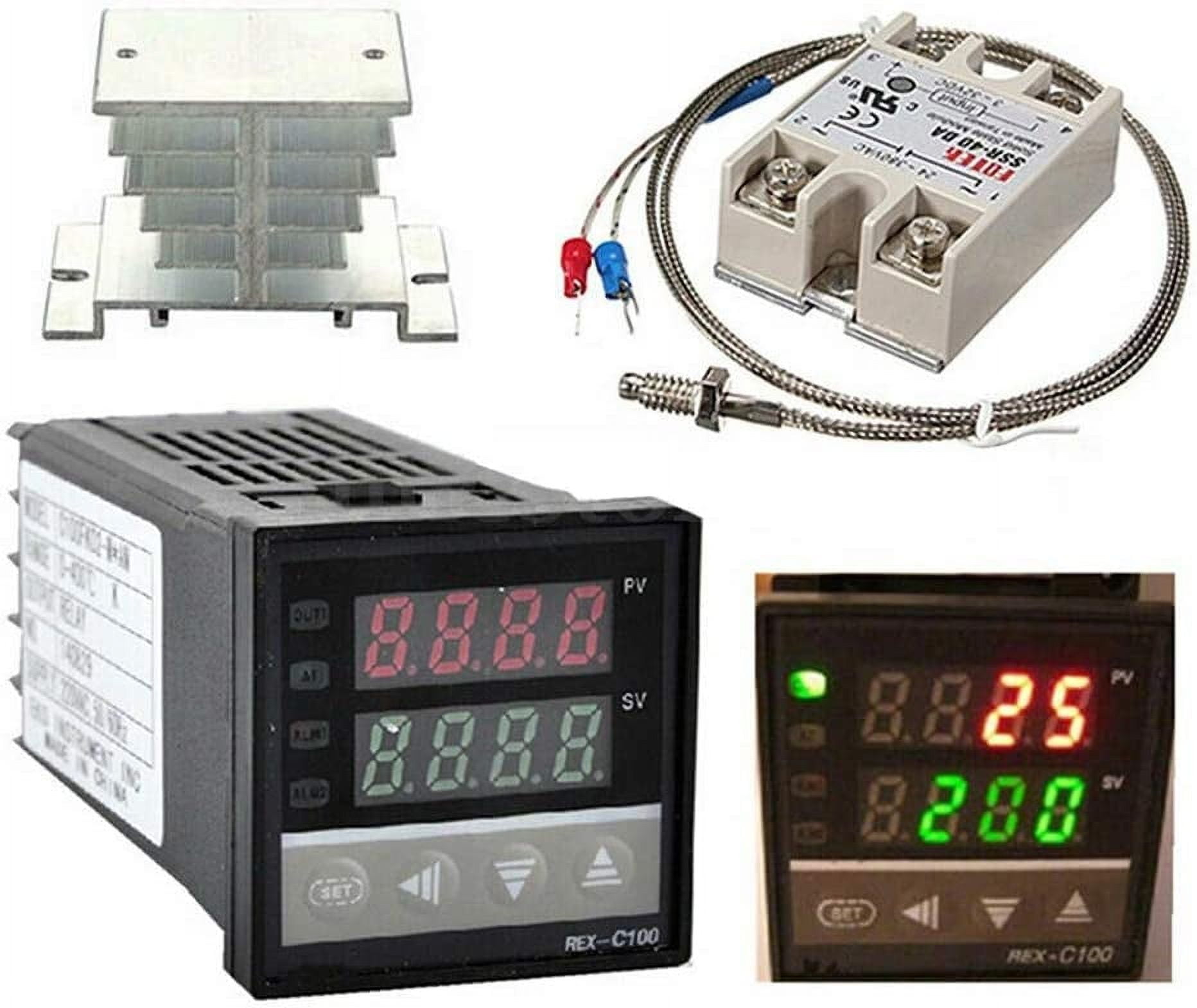 UKLL-Digital PID Temperature Controller REX-C100 REX C100 Thermostat ...