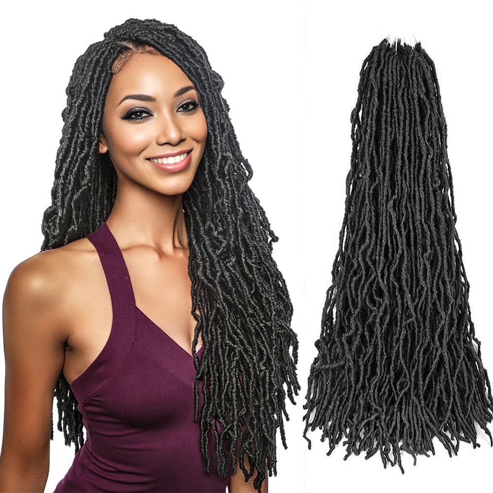 UKLL-Faux Locs Crochet Hair 24 Inch Soft Locs, 6 Packs Long Crochet ...