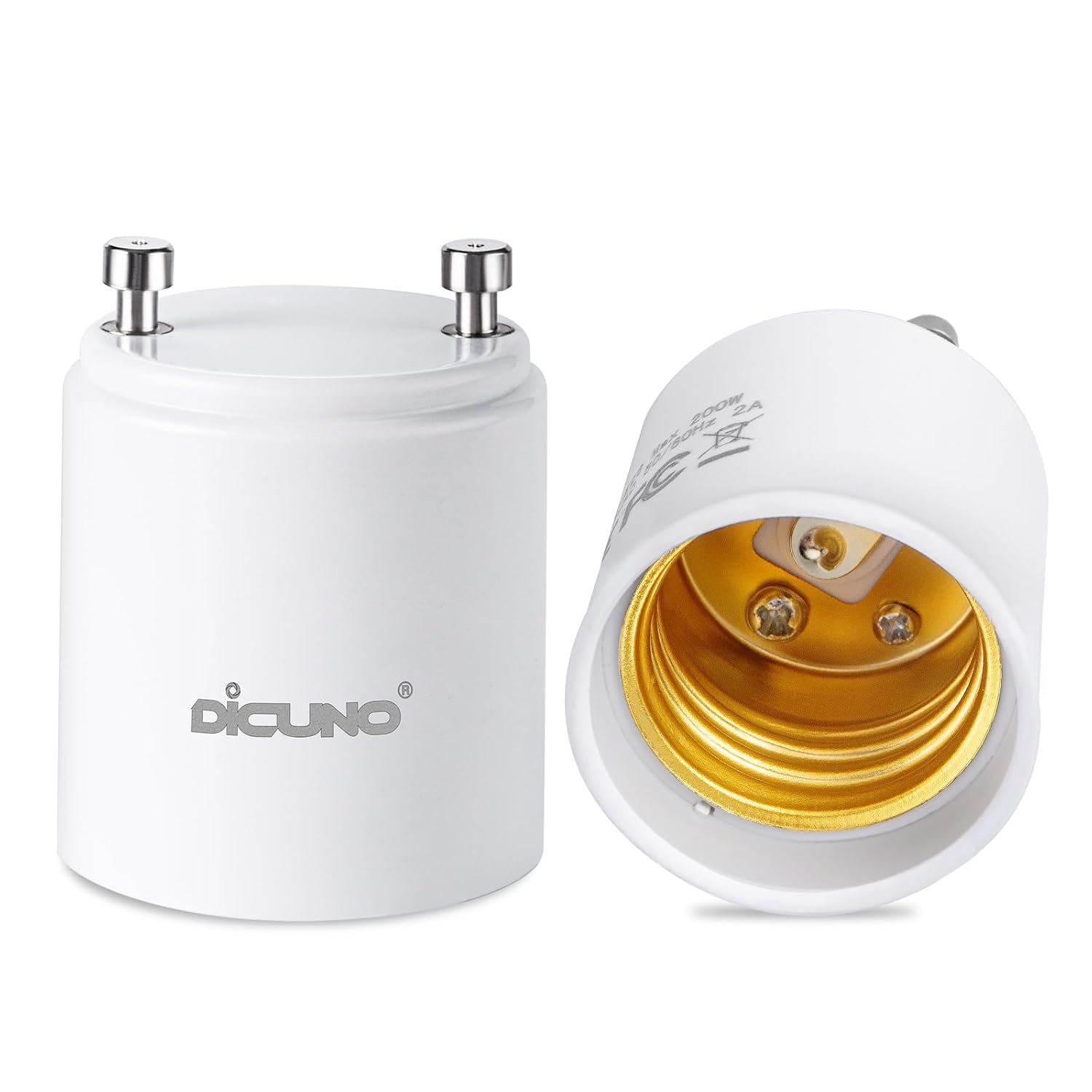 Gu24 Socket UKLL-GU24 to E26 Adapter, 160℃ Heat Resistant, Maximum Wattage 200W ...