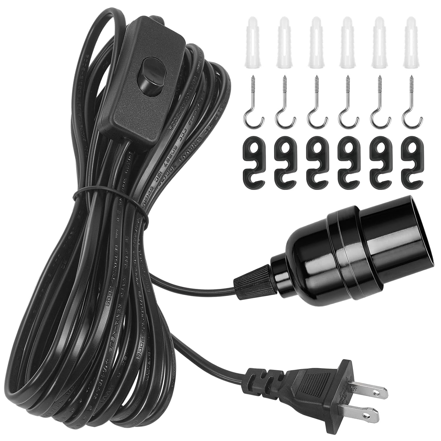 UKLL-Hanging Lantern Extension Cord Cable, E26 Pendant Light Socket On ...