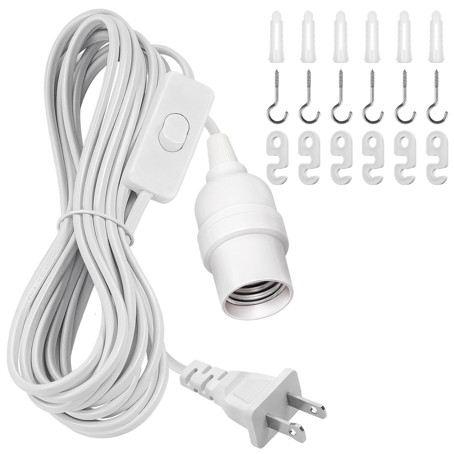 UKLL-Hanging Lantern Extension Cord Cable, E26 Pendant Light Socket On ...