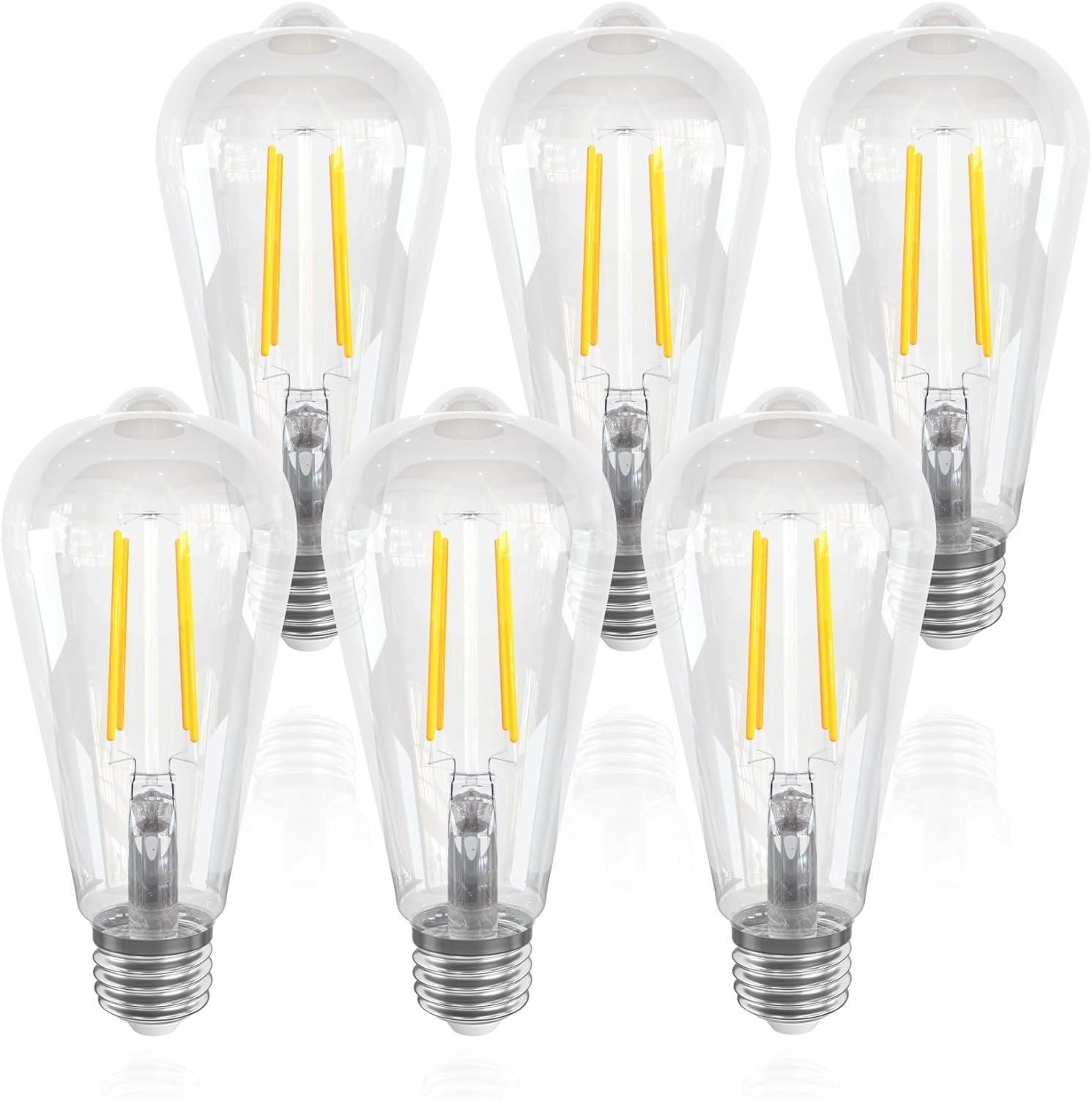 Low Voltage 12V/24V LED Edison Bulbs - Vintage Style ST21/ST64 Warm White 3-Pack