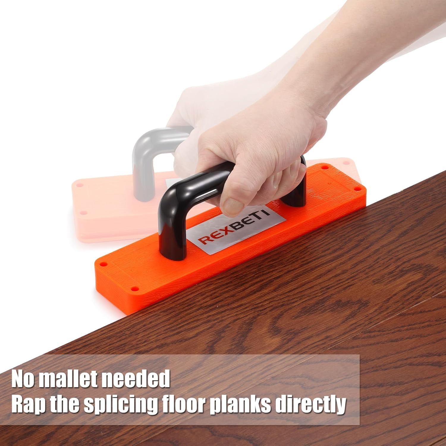 UKLL-Laminate Wood Flooring Installation Kit, LVP Installation Kit, Vinyl Flooring Tools - Tapping Block with Handle, Pull Bar, Double-Faced Mallet and Spacers