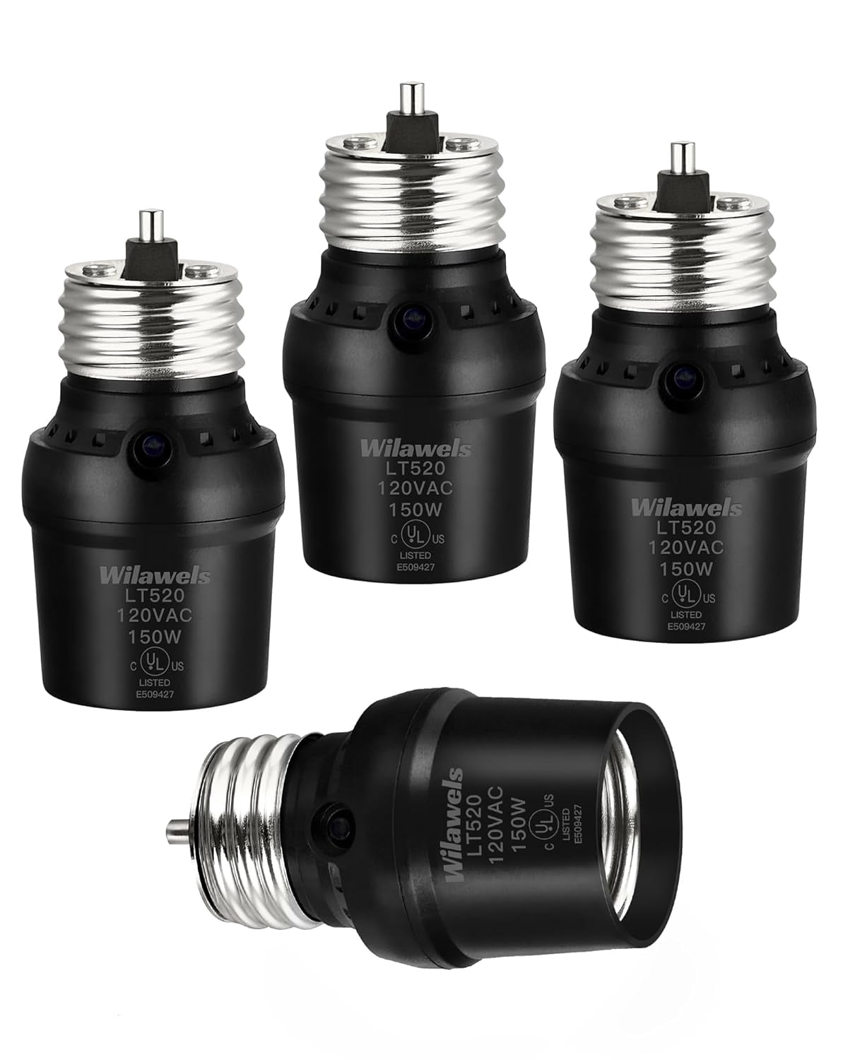 UKLL-Light Sensor Socket, Automatic Dusk to Dawn Light Socket with 360