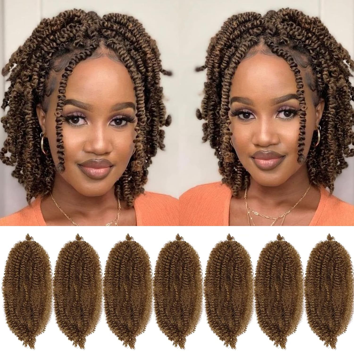 UKLL-Marley Twist Braiding Hair 14 Inch 7 Packs Cuban Twist Hair