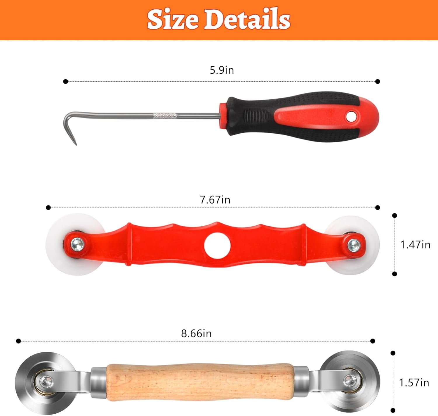 UKLL-Screen Repair Tool,Window Roller,Spline Installer,3 in 1 Window ...