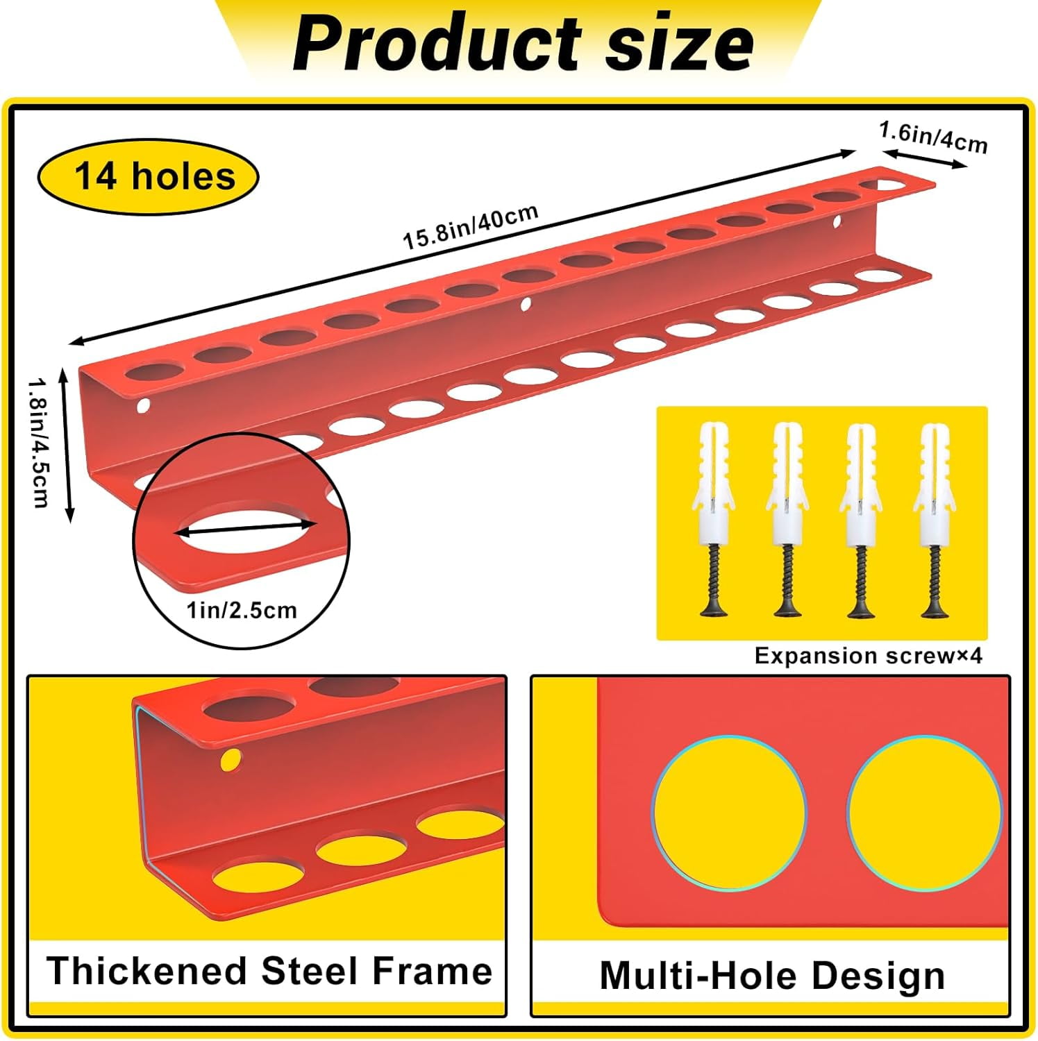 UKLL-Screwdriver Plier Organizer Wall Mount, Screwdriver Rack, Metal ...