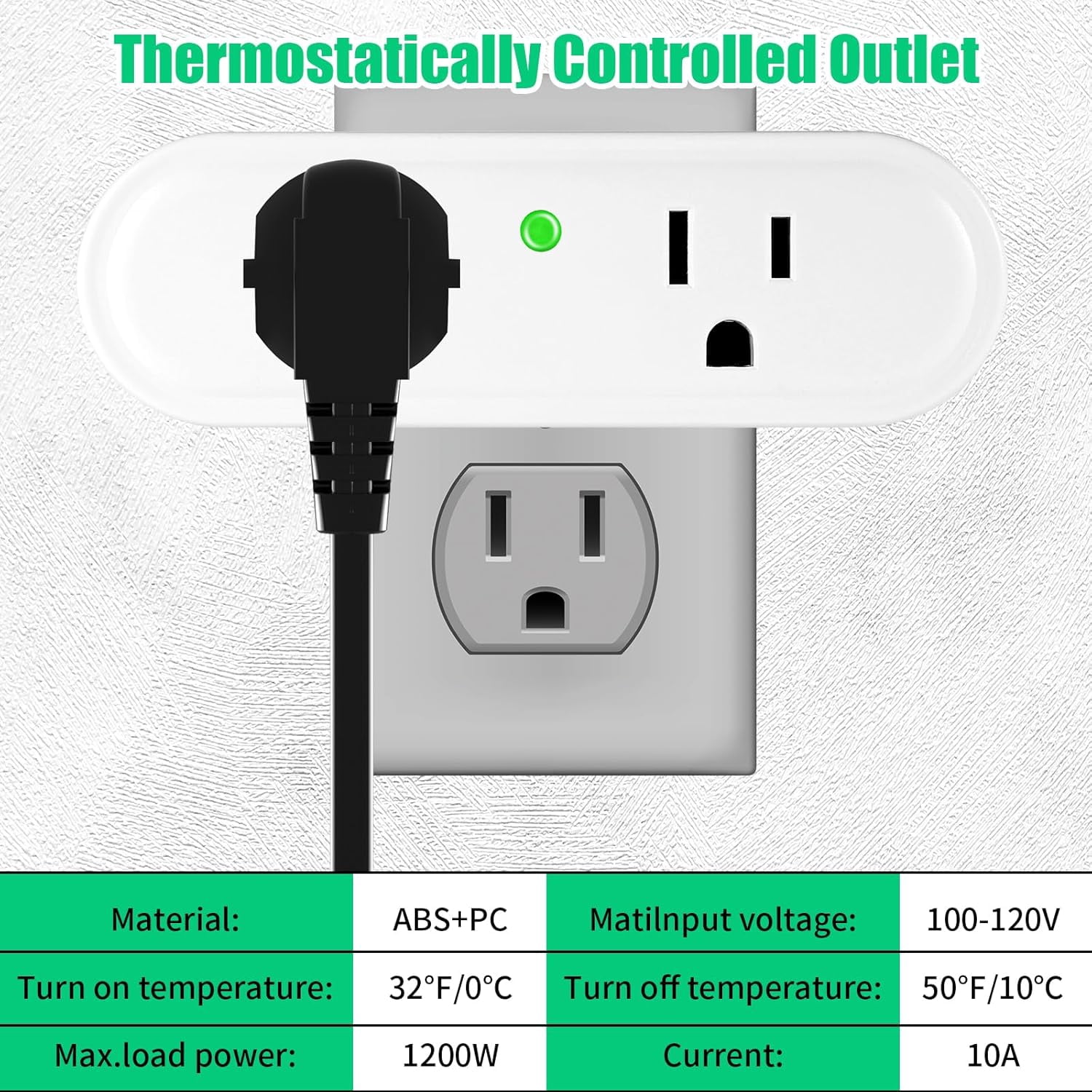 UKLL-Thermostatically Controlled Outlet - On at 32°F/Off at 50 °F ...