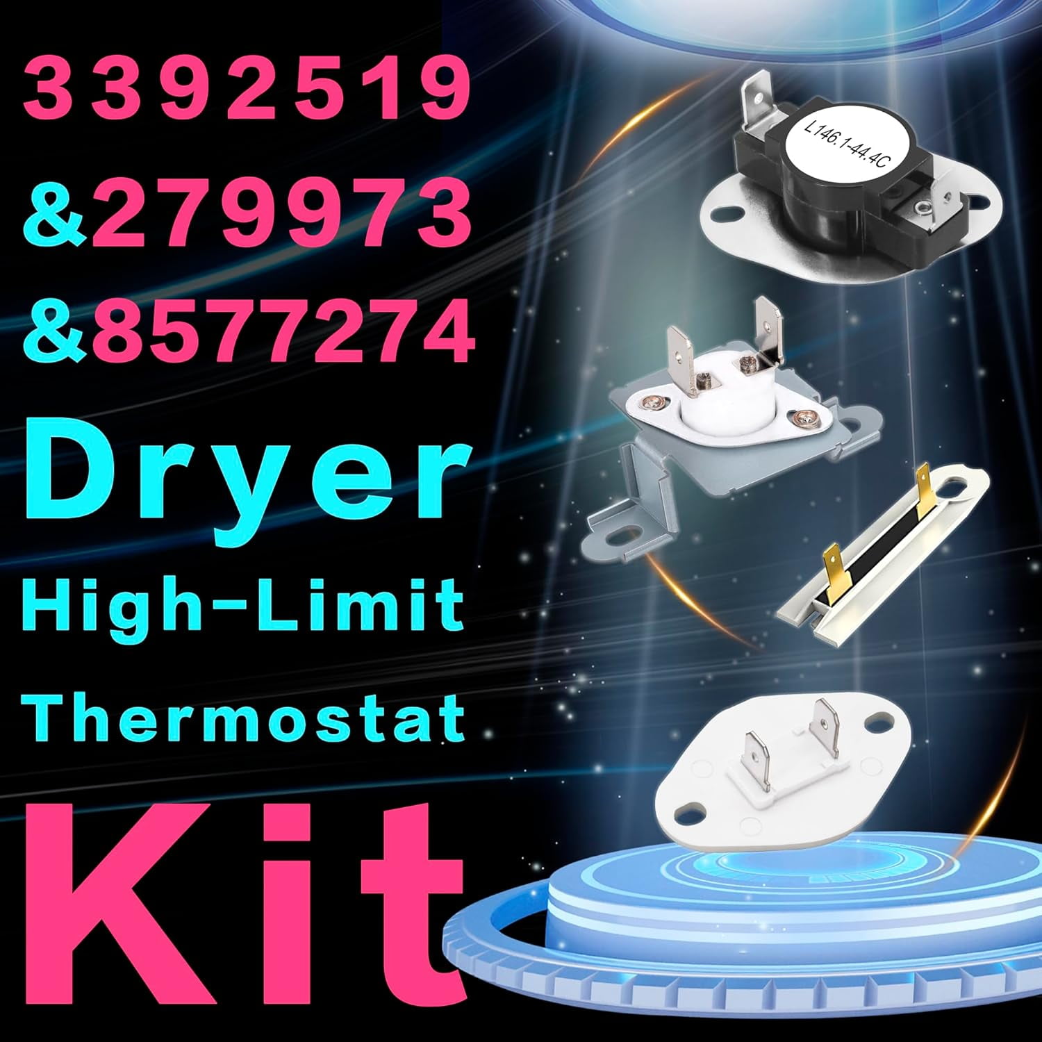 UKLL-Upgraded 279973 & 3392519 & 8577274 Dryer Thermostat and Thermal ...