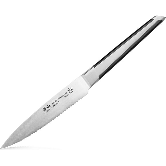 UKLL-X Series German Steel Forged Serrated Utility Knife, 5", Silver
