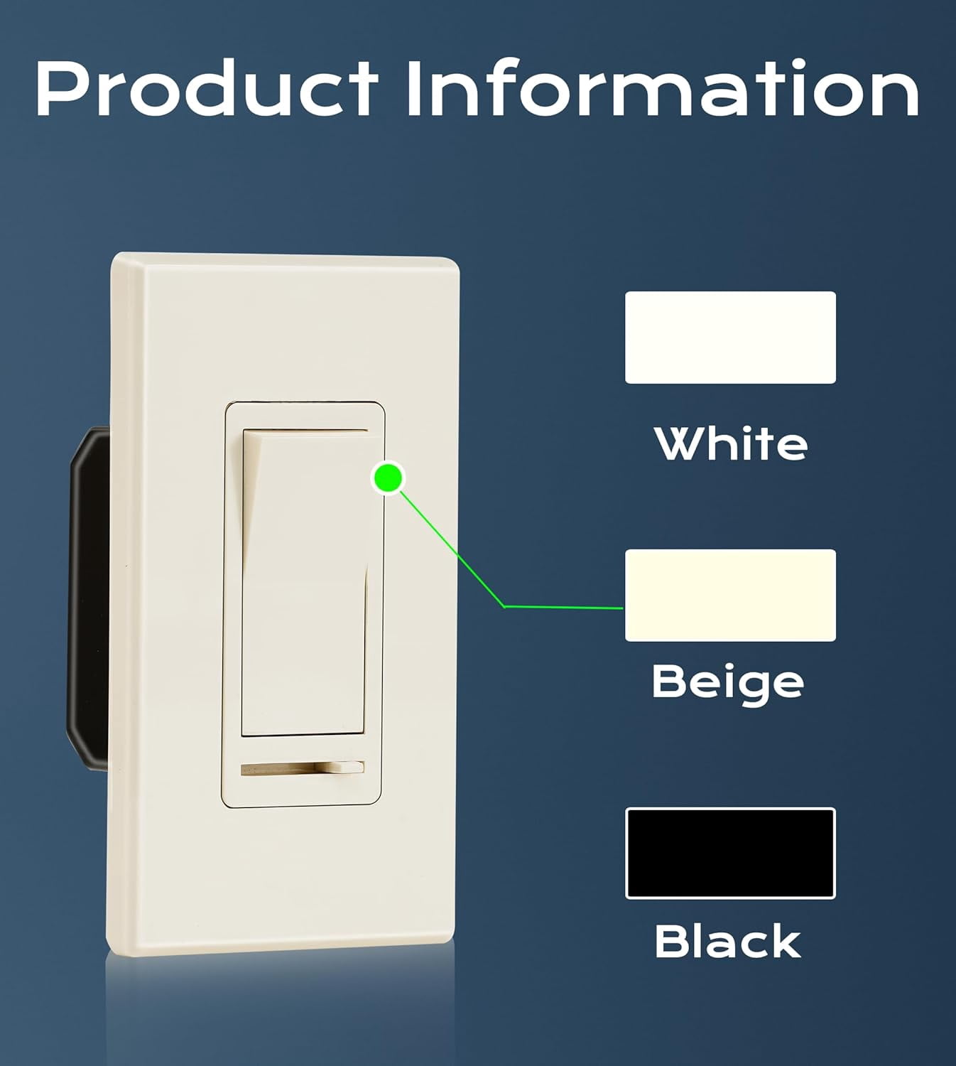 UKLL-in Wall Dimmer Switch for LED Light/CFL/Incandescent,3-Way Single ...