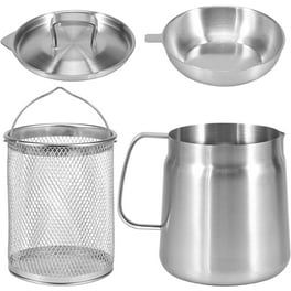 Oil Strainer Pot Grease Can,Stainless Steel Cooking Grease 