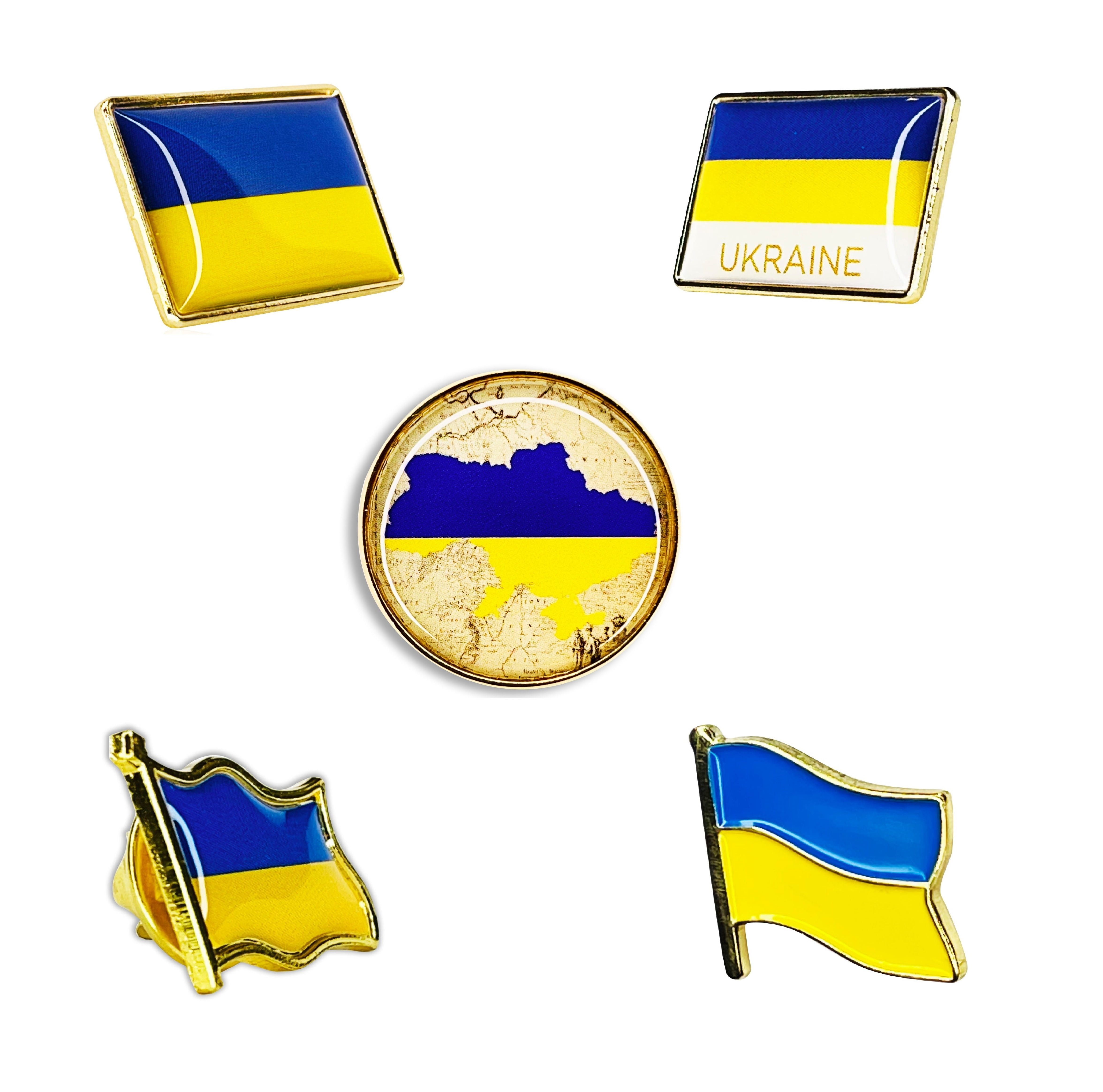 UKRAINE FLAG PINS, Ukrainian Waving Flag, Map Of Ukraine, Ukrainian