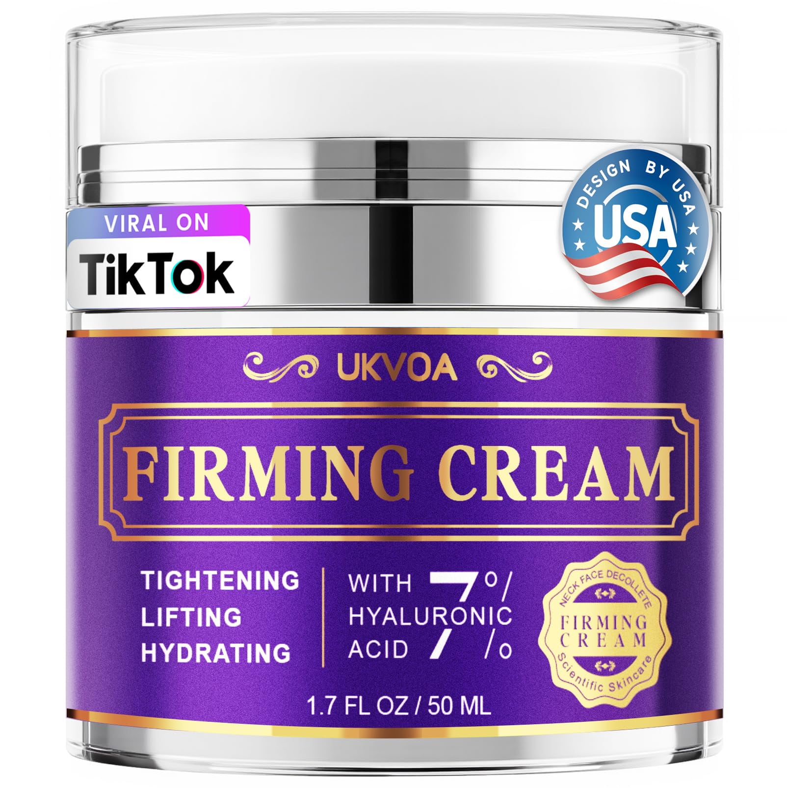 UKVOA Neck Firming Cream, Anti-Aging HYZ01 Face Moisturizer