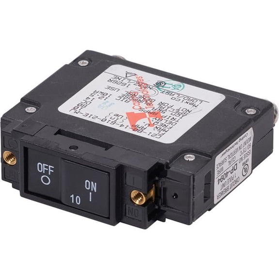 UL-489 Circuit Breaker - 10A Flat Rocker