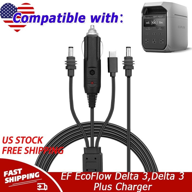 UL 6ft AC Power Cord Compatible with EF EcoFlow Delta 3,Delta 3 Plus