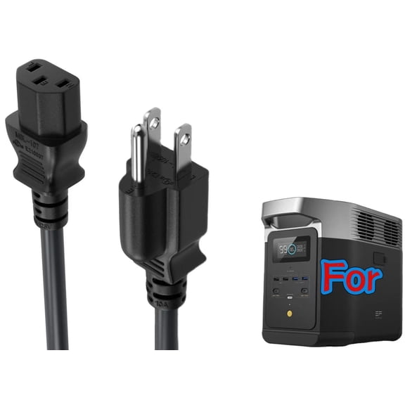 UL 6ft Power Cord Compatible with EF EcoFlow Delta 2 / Delta 2 Max / Delta pro Power Station
