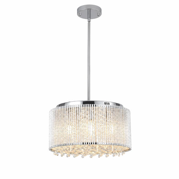 UL Certified 16" Crystal Chandelier — Modern K9 Pendant Light for Home Décor