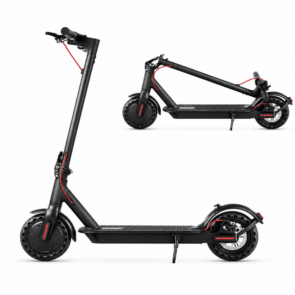 UL-Certified Electric Scooter, 20 MPH, Foldable, Dual-Brake, Smart App,LED lighting,Black