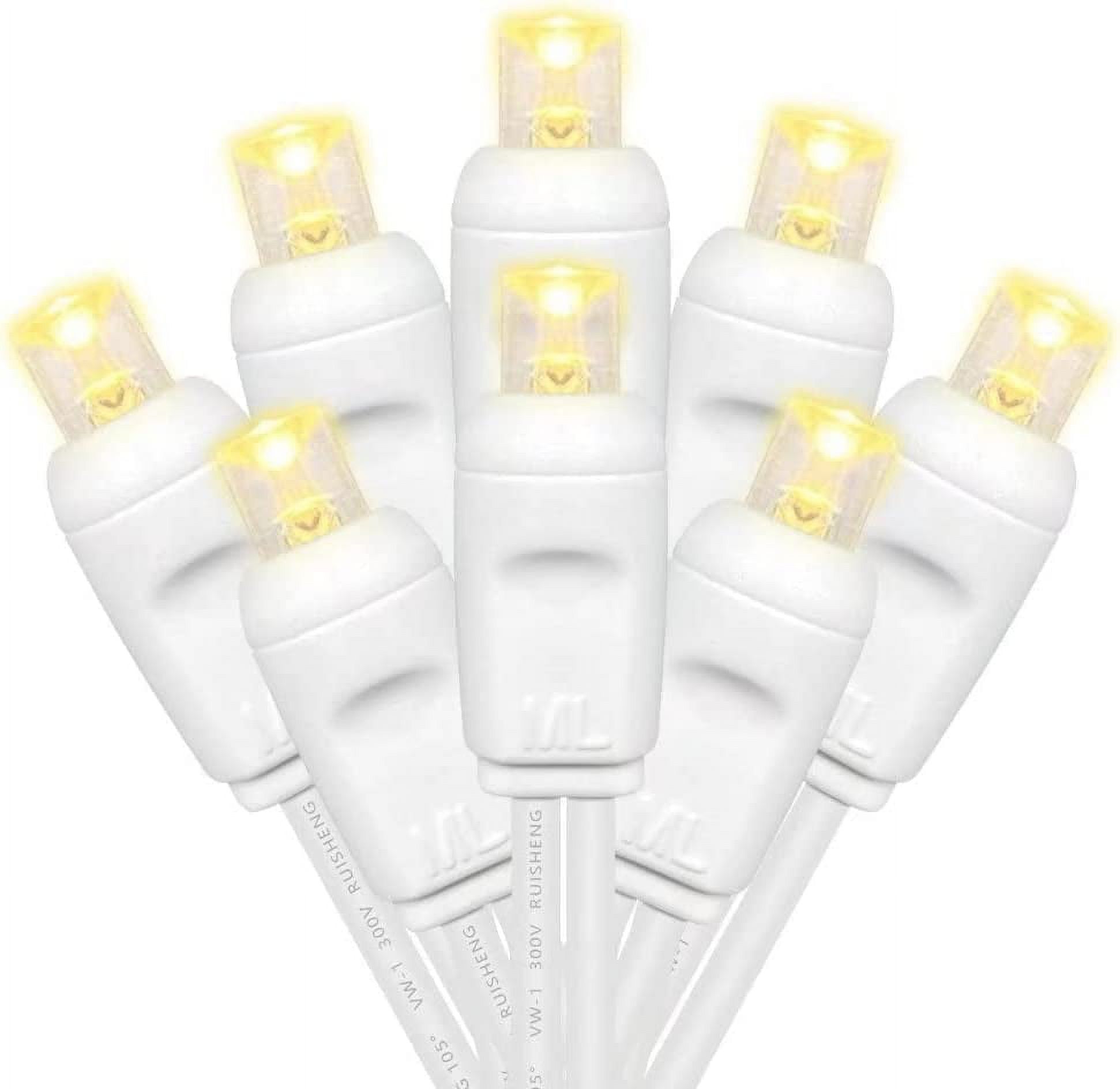 UL LED Christmas String Lights 17 Feet 50 Count Commercial Grade 5MM