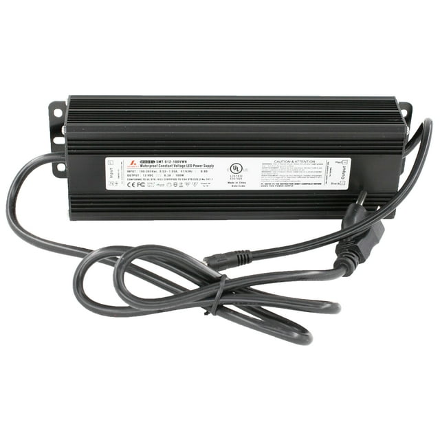 UL LISTED 12V 8.3 AMP 100W LED LIGHT WATERPROOF POWER SUPPLY DRIVER CONSTANT VOLTAGE