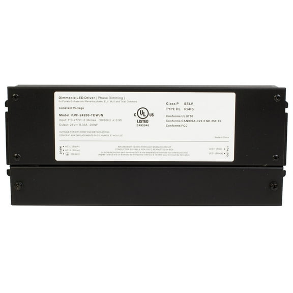 UL LISTED 24V 8.33 AMP 200W Triac DIMMABLE POWER SUPPLY DRIVER