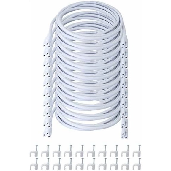 UL-LP Certification T5 T8 LED Lamp Connecting Wire for Ceiling Lights - Daylight Integrated Tube Cable Linkable Cords for Lamp Holder Socket Fittings (6.5FT/2M, 10-Pack)$$Tools & Hardware Other